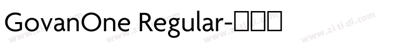 GovanOne Regular字体转换